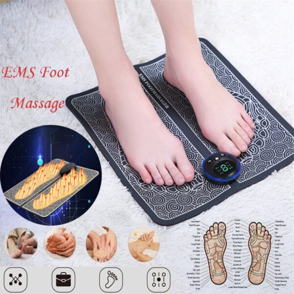 Ems Foot Massager - Electric Foot Massager Mat Foot - Muscle Stimulation Foot Massager Pad For All