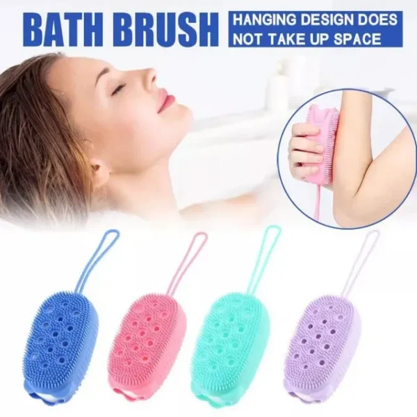 Silicone Body Scrubber Bath Sponge 2-in-1 Exfoliating Body Brush & Loofah Shower Sponge Perfect for women, men, and kids - Image 4