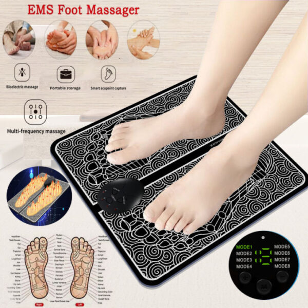 Electric EMS Massager 2-in-1 Bundle for Foot & Neck Pain Relief - Portable, USB Rechargeable, Improves Blood Circulation for Men & Women - Image 5